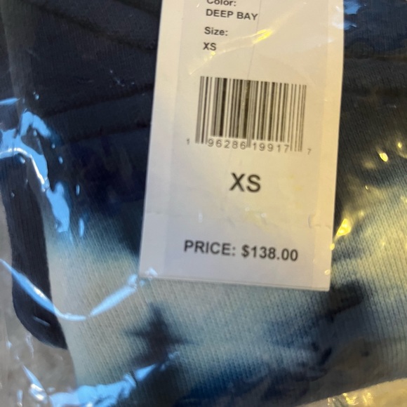 Vineyard Vines Tie Dye Shep Funnel Neck Pullover! Navy/Wh. XS NEW IN BAG W TAGS! - Picture 2 of 4